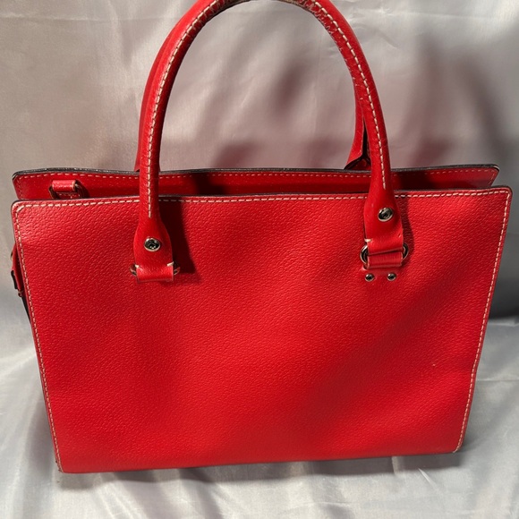 Kate Spade Vibrant Red Leather Satchel - Picture 7 of 16